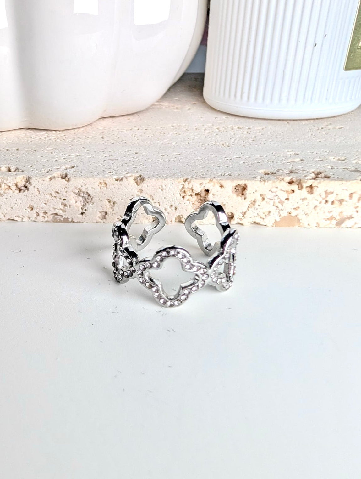 BAGUE AJUSTABLE Vittoria argenté