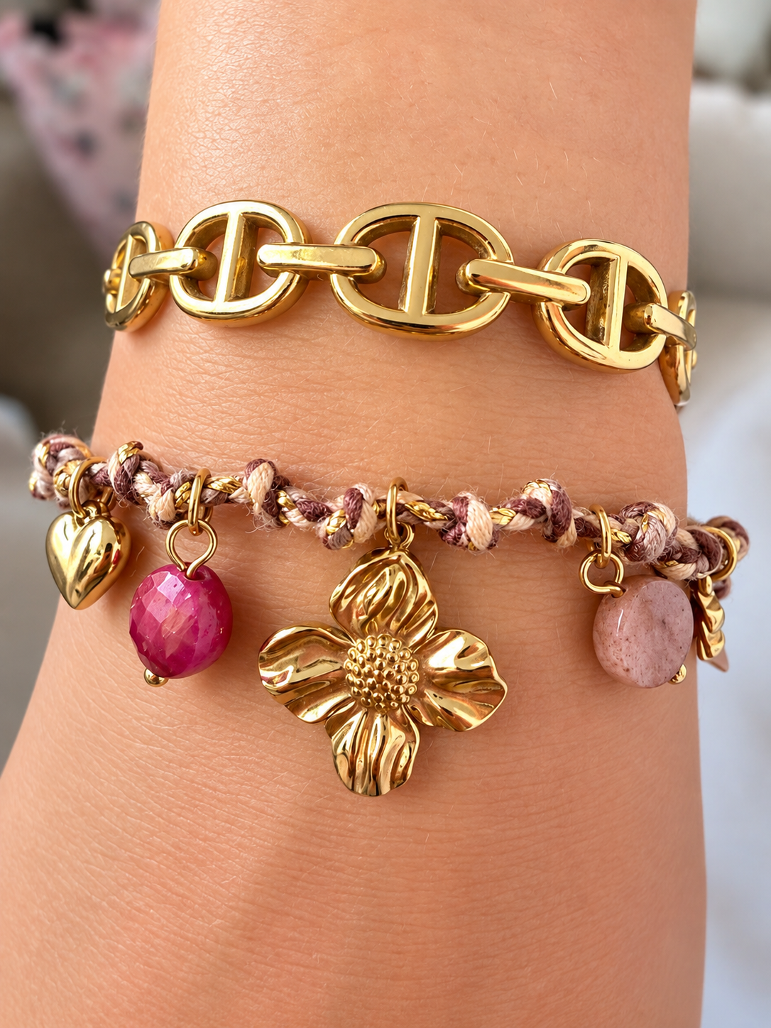 Alma | Bracelet breloques en acier inoxydable