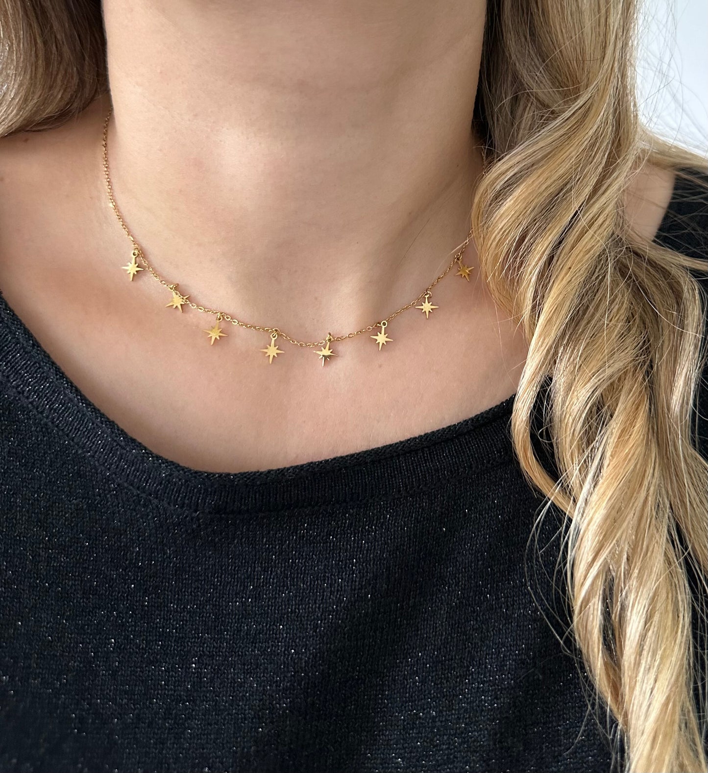 Collier star étoile NANCY doré