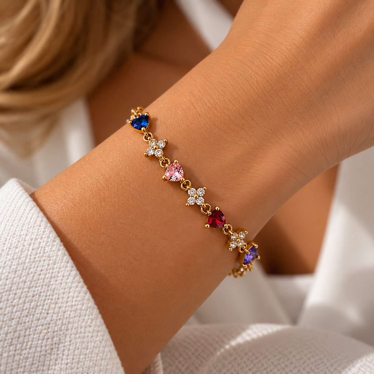 Dahlia | Bracelet multicolor en acier inoxydable (Copie)