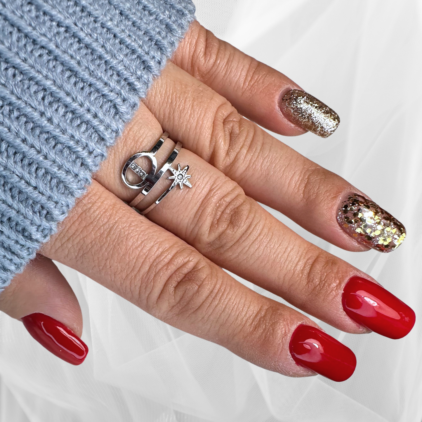 BAGUE STAR NIGHT argenté