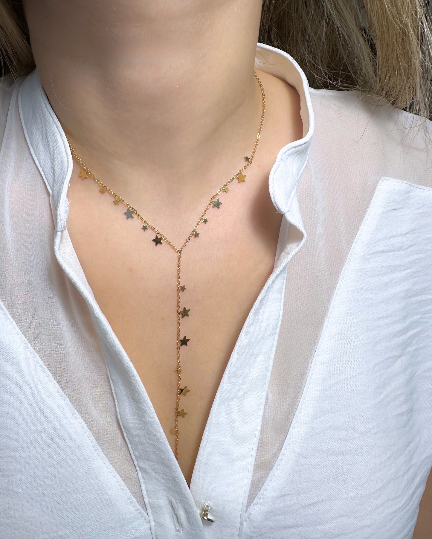 Collier Y SYLVIE doré