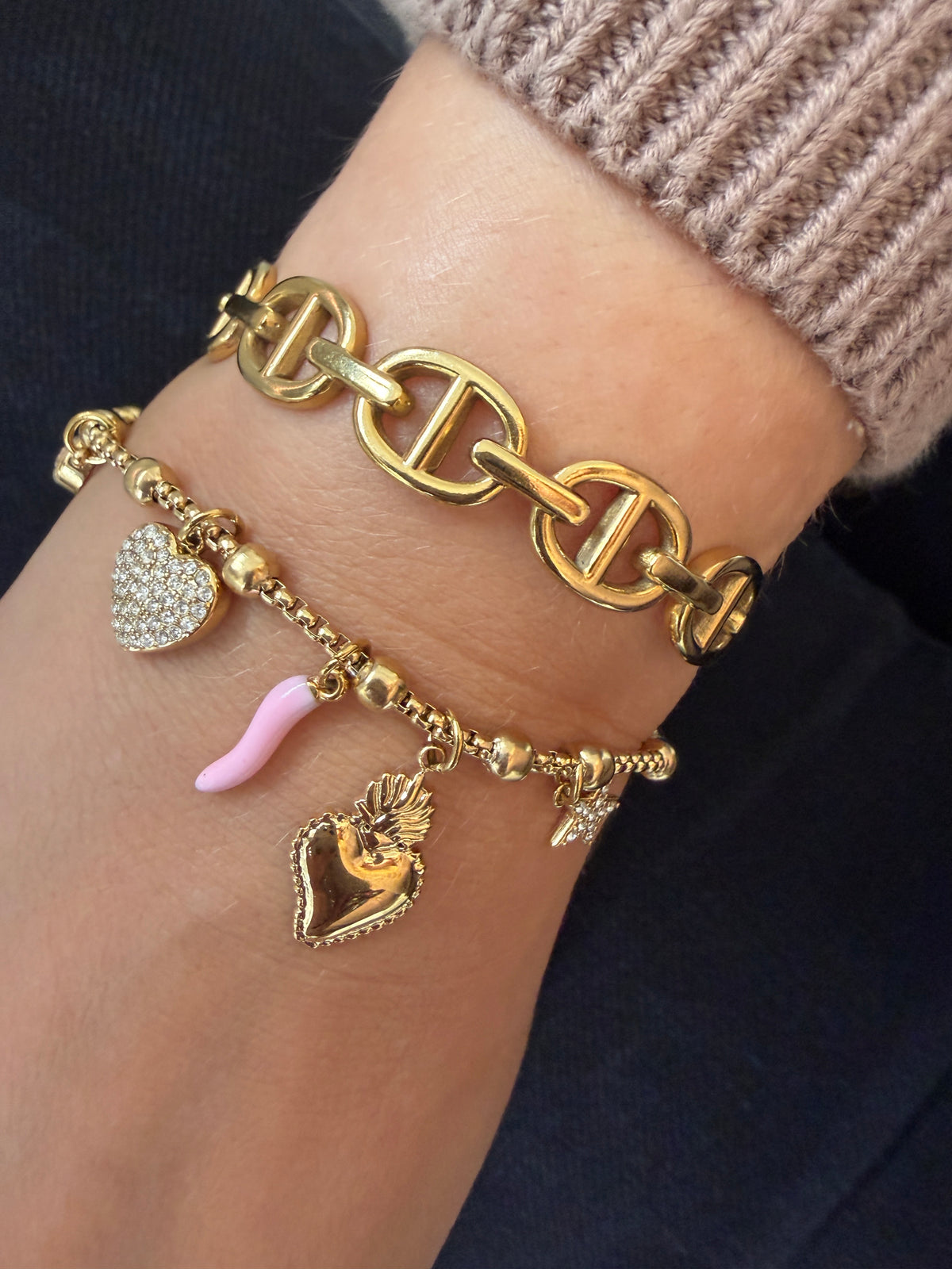 Dolce Vita | Bracelet breloques en acier inoxydable