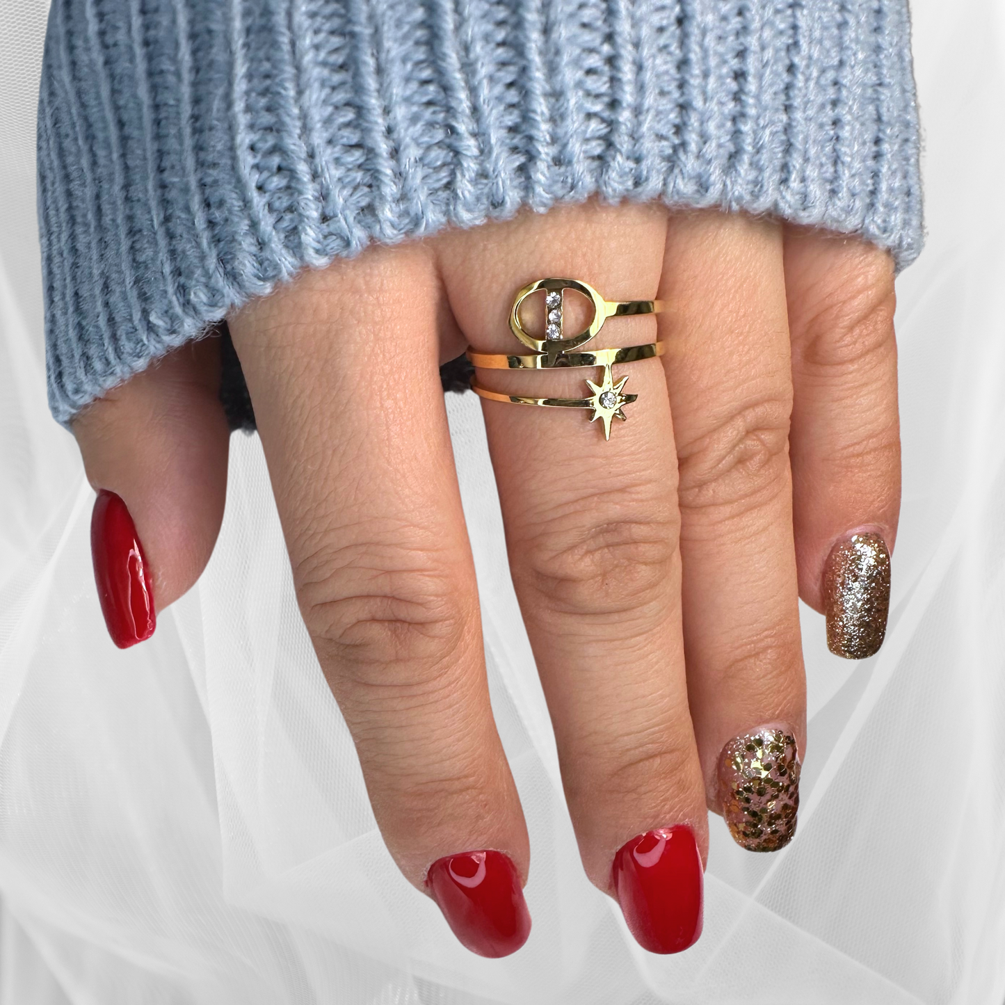 BAGUE STAR NIGHT doré