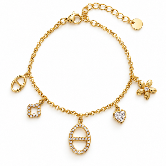 Marina | Bracelet breloques maillon marin en acier inoxydable