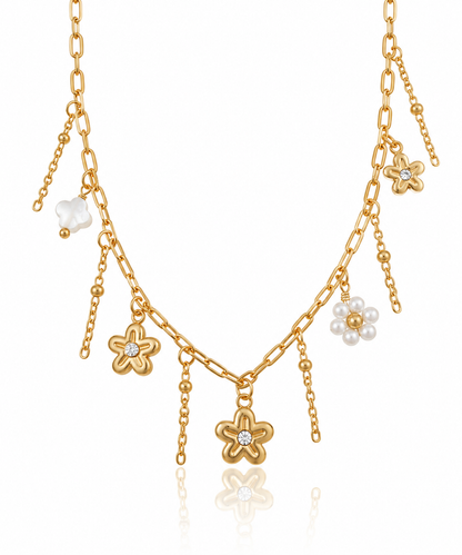 Bianca| Collier breloques en acier inoxydable