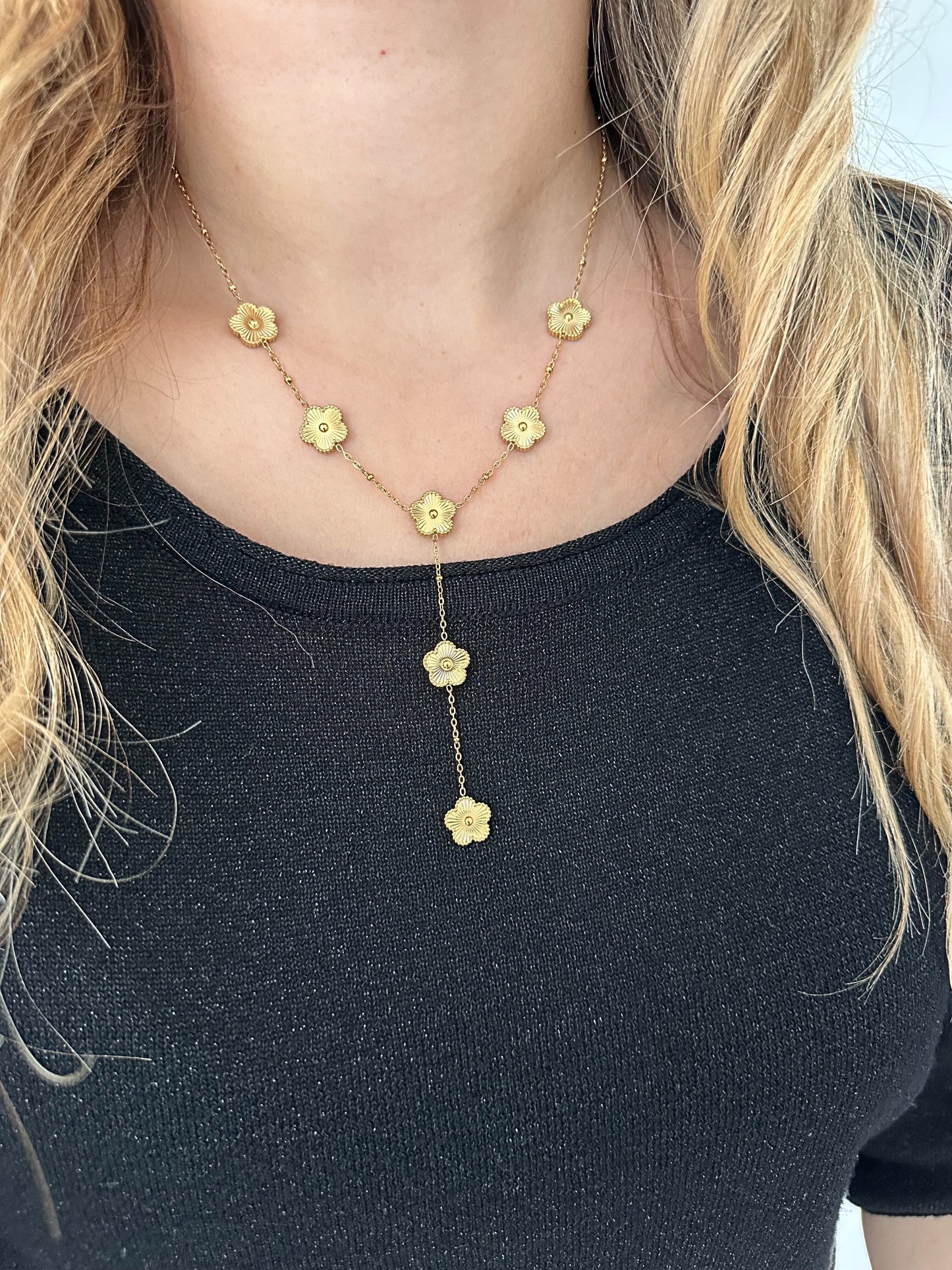 Collier Y ALICE doré