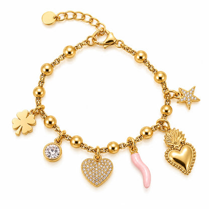 Dolce Vita | Bracelet breloques en acier inoxydable