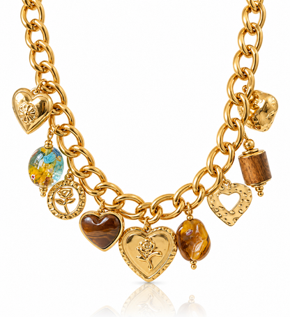 Valentina | Collier breloques en acier inoxydable