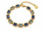 Blue | Bracelet cristaux bleus en acier inoxydable