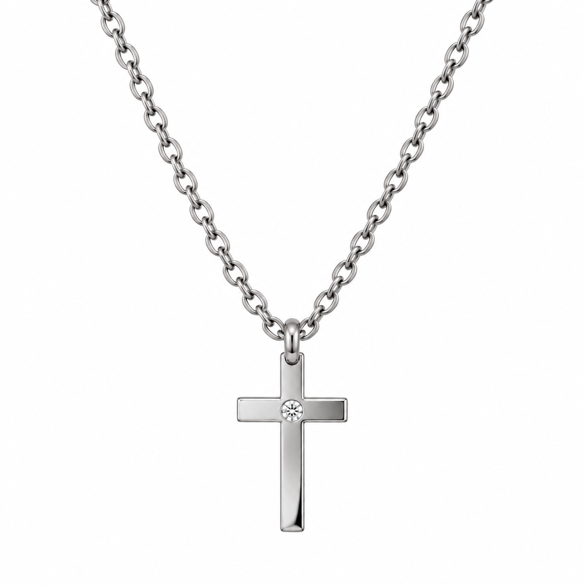 Alessia | Collier croix en acier inoxydable