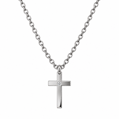 Alessia | Collier croix en acier inoxydable