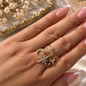 Star | Bague ajustable en acier inoxydable