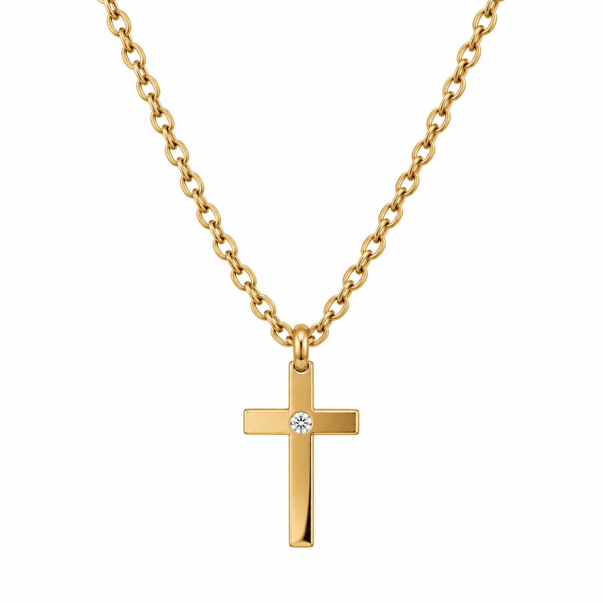 Alessia | Collier croix en acier inoxydable