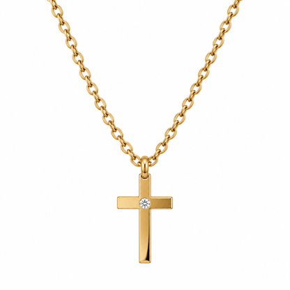 Alessia | Collier croix en acier inoxydable