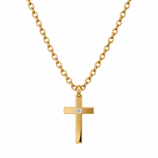Alessia | Collier croix en acier inoxydable