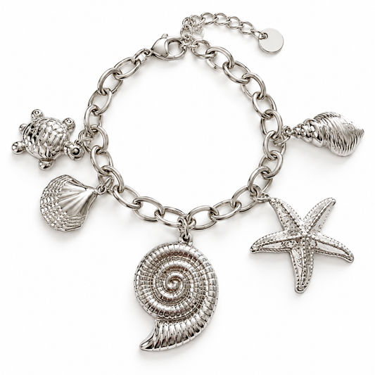 Calypso | Bracelet breloques en acier inoxydable