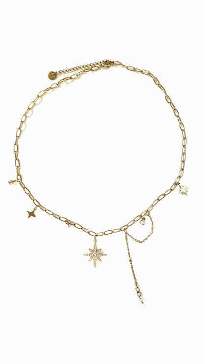 COLLIER happy star doré