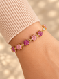 Amélys | Bracelet fleurs roses et fuchsia