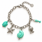 Azur | Bracelet breloques en acier inoxydable