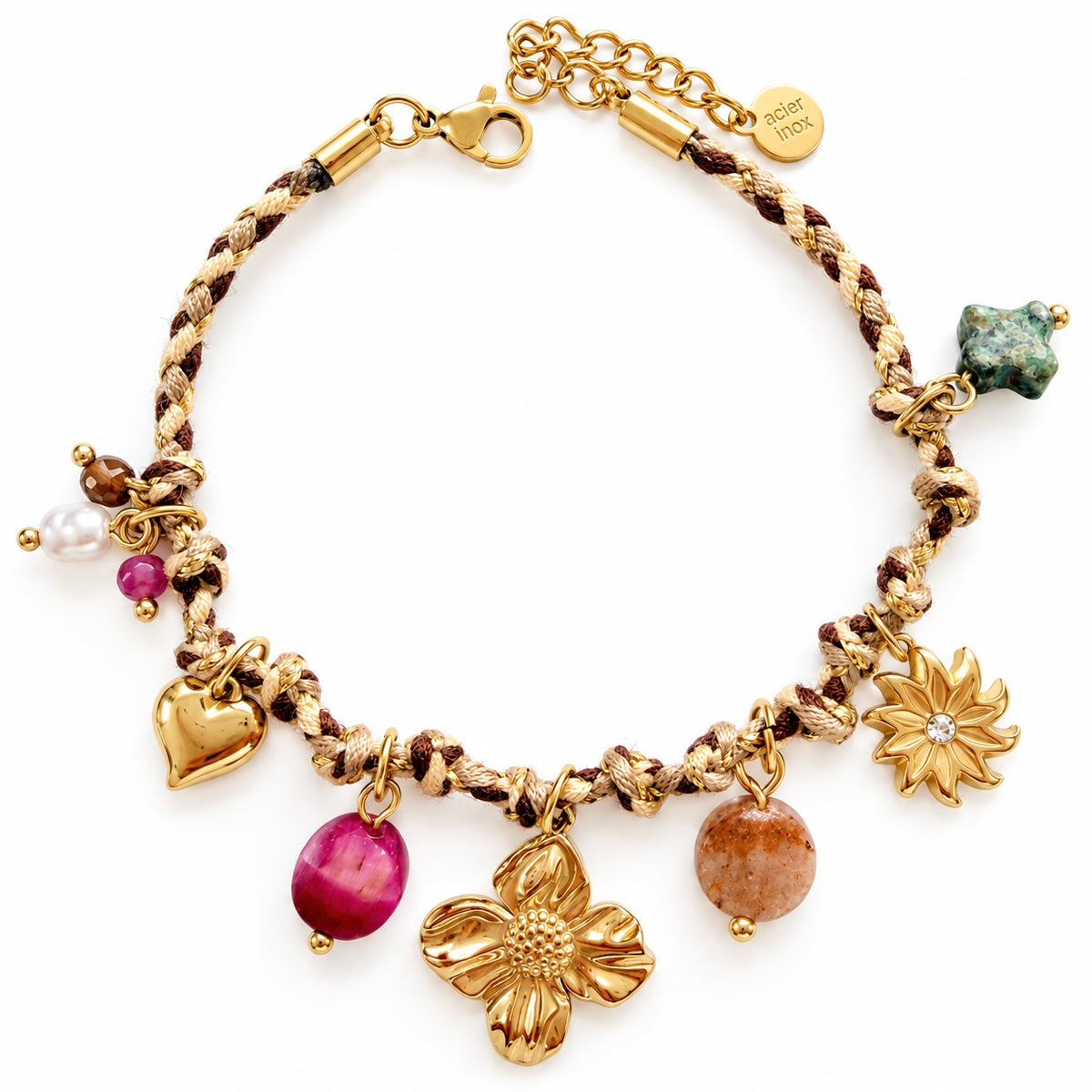 Alma | Bracelet breloques en acier inoxydable