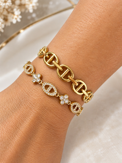 Daisy | Bracelet fleur en acier inoxydable