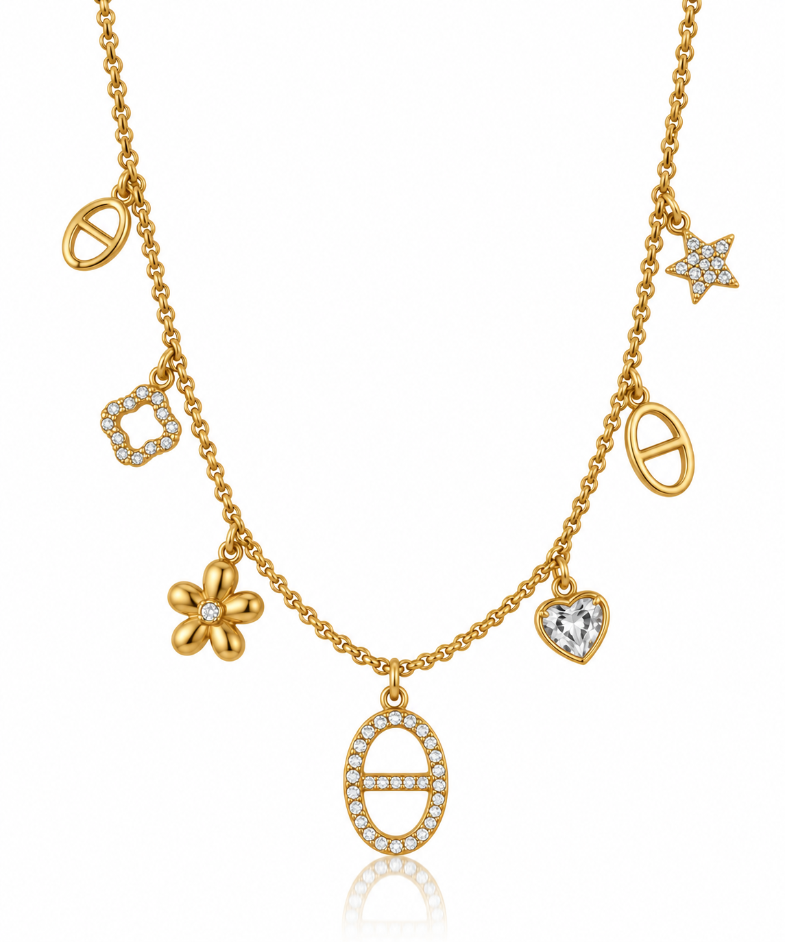Anais| Collier breloques en acier inoxydable