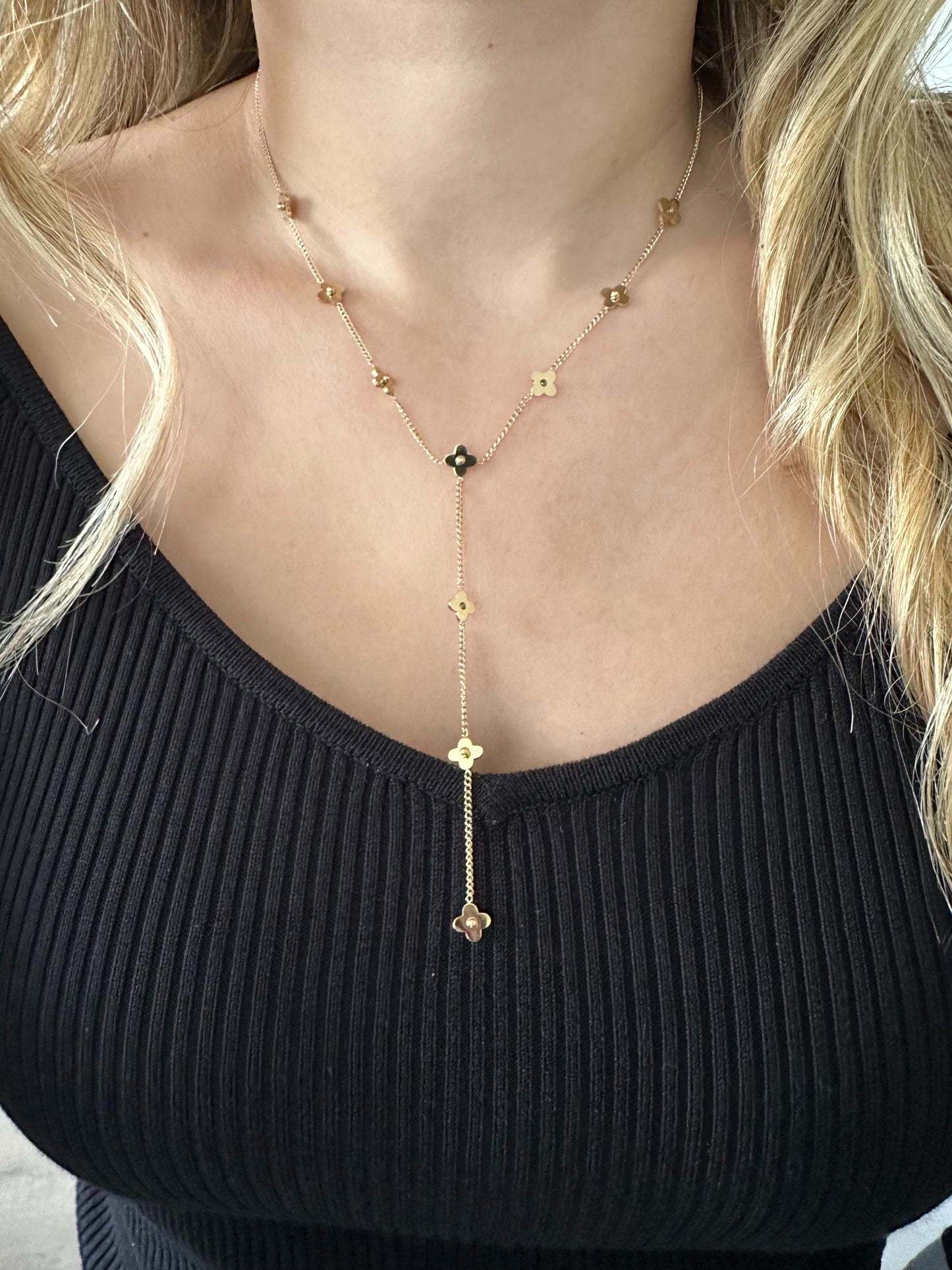 Collier Y INES doré