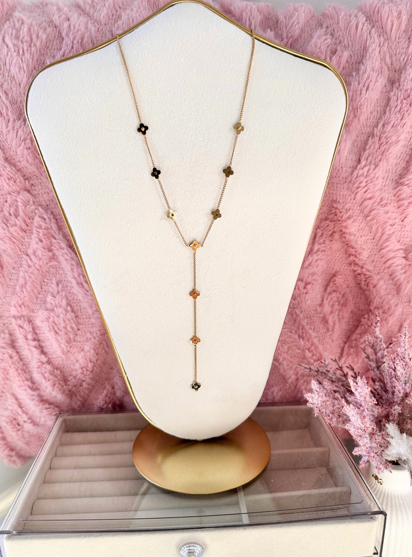 Collier Y INES doré