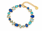 Saphira | Bracelet cristaux bleus en acier inoxydable
