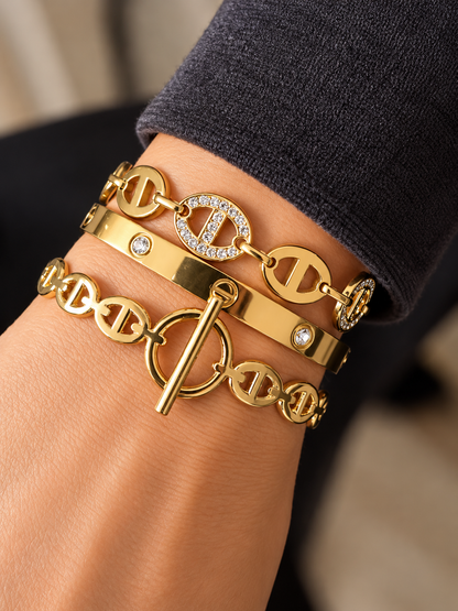 Mia Mirabella | Bracelet breloques en acier inoxydable
