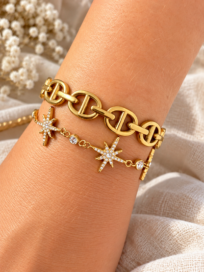 Stella | Bracelet étoiles en acier inoxydable