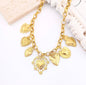 Collier charmes Amour doré