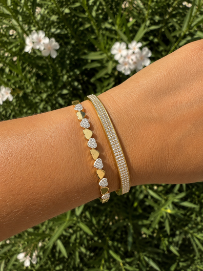 Alyssa | Jonc scintillant en acier inoxydable