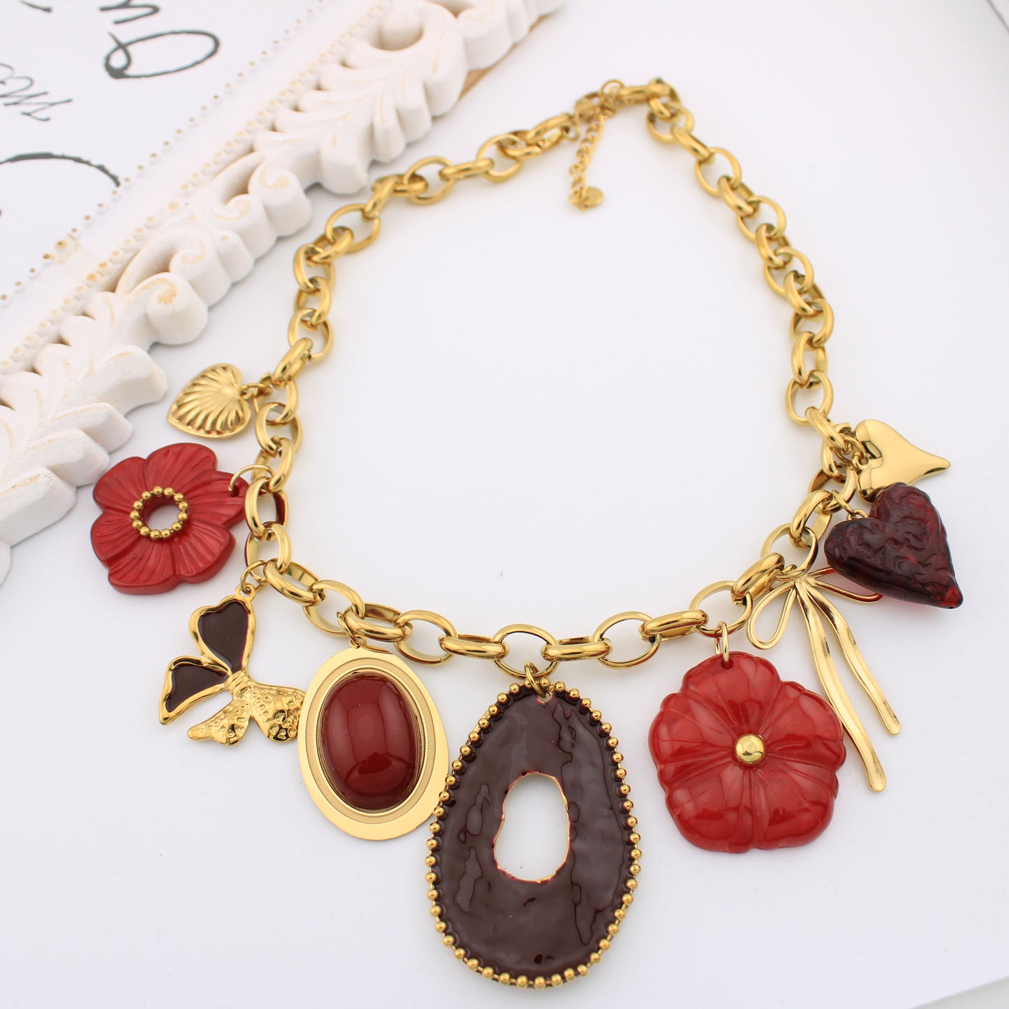 Collier charmes Maravilla doré