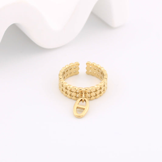 BAGUE MIA charm AJUSTABLE doré