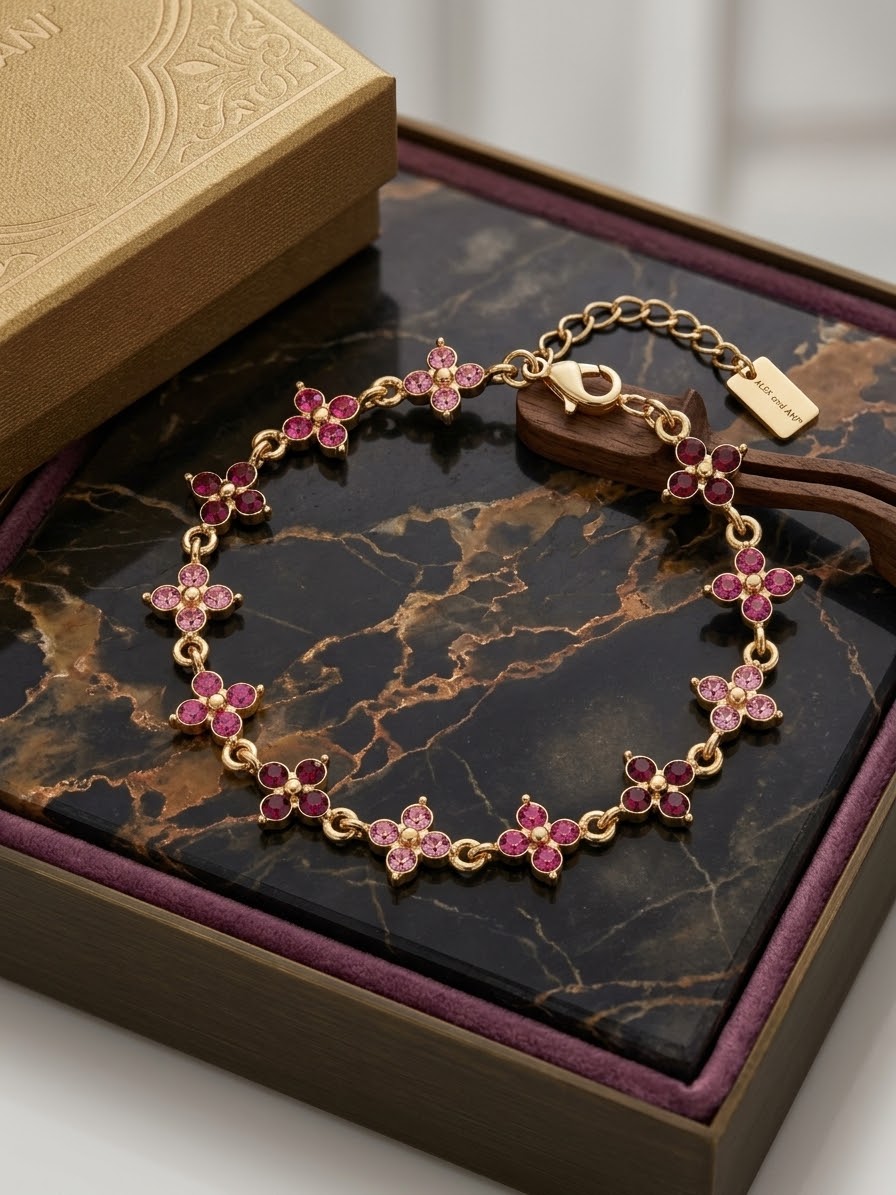 Rosalie | Bracelet fleurs en acier inoxydable