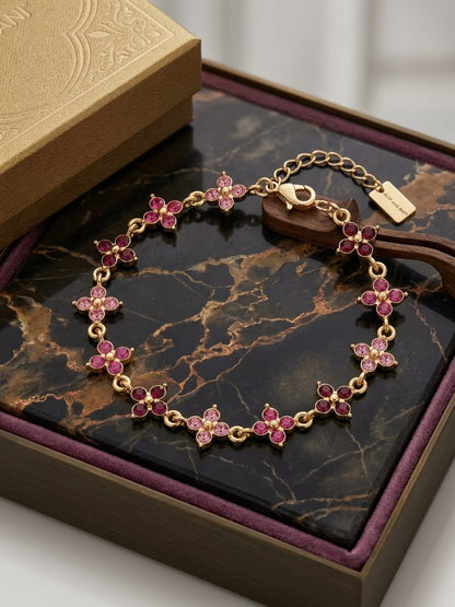 Rosalie | Bracelet fleurs en acier inoxydable