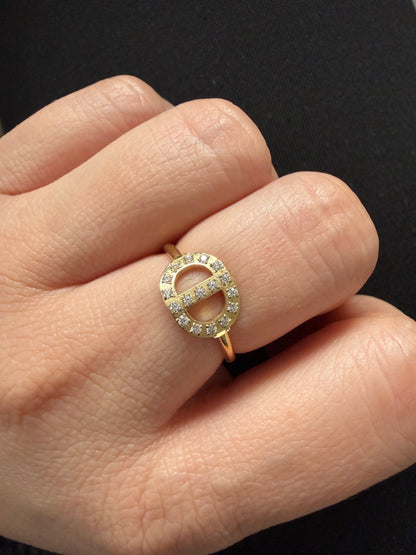 BAGUE MIA mini charm AJUSTABLE doré