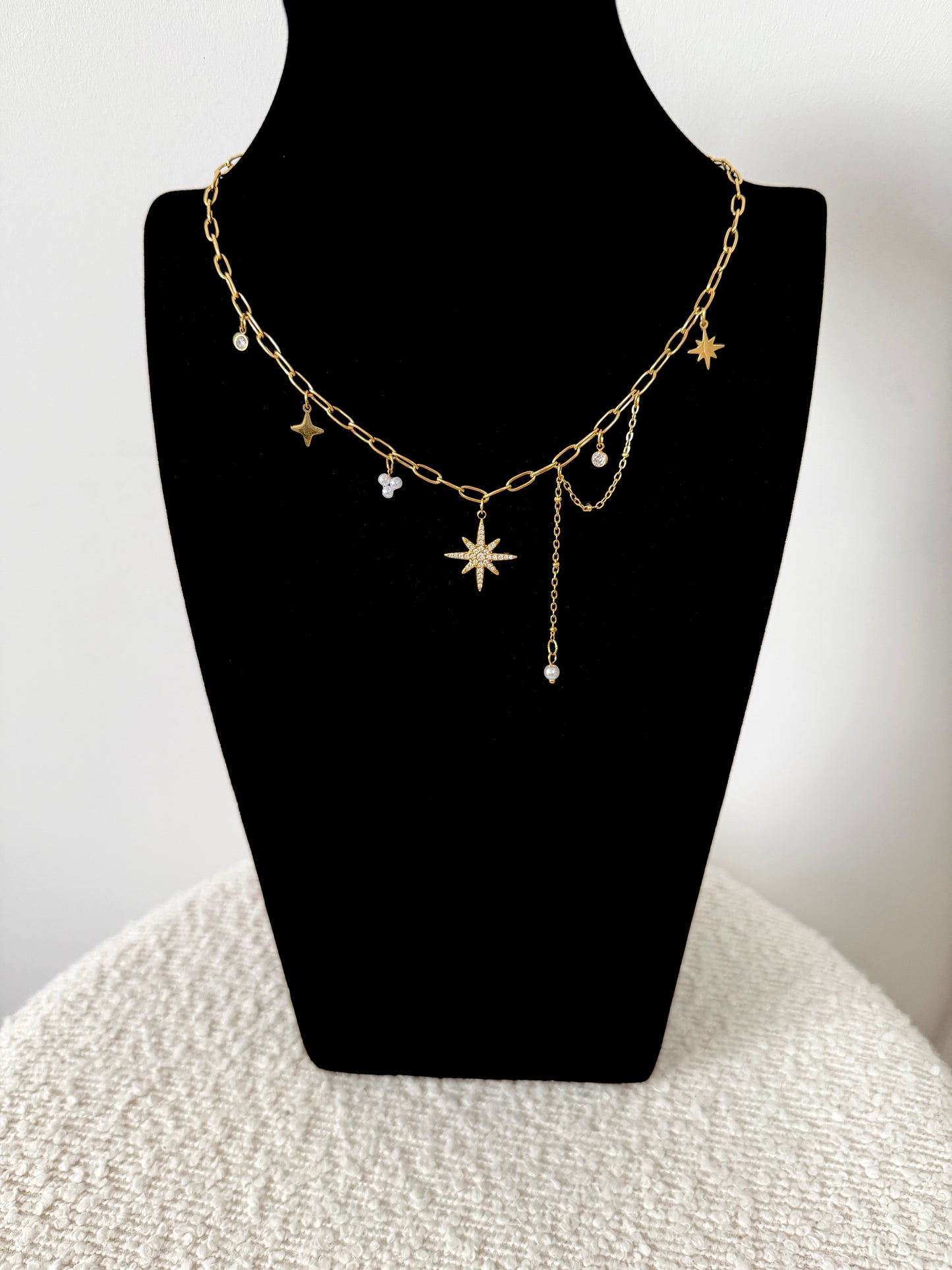 COLLIER happy star doré