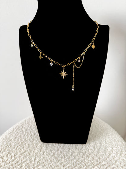 COLLIER happy star doré
