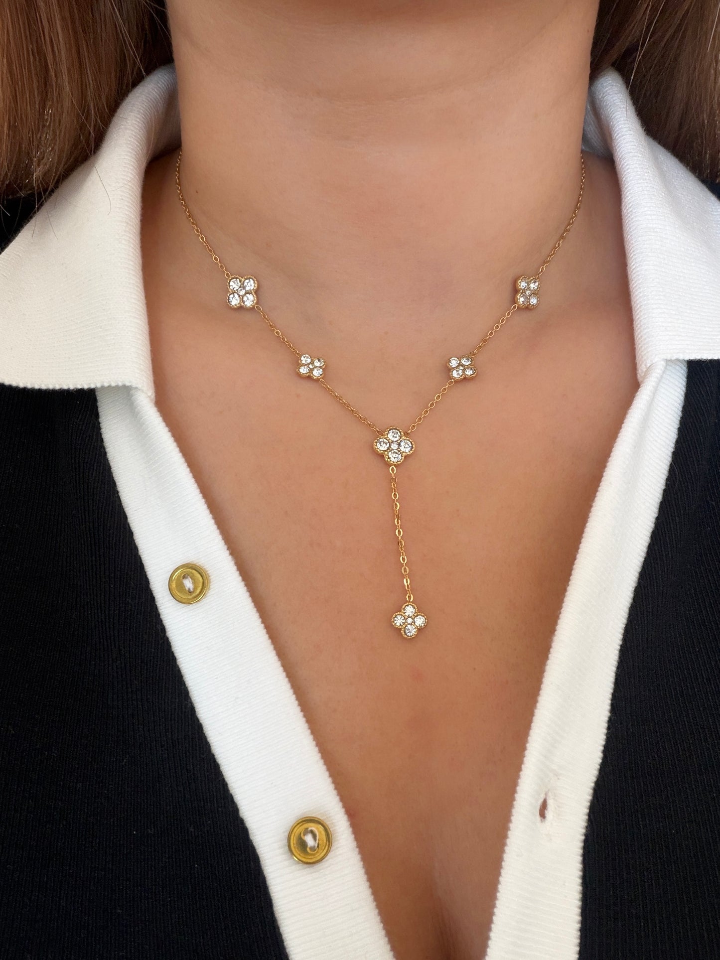 COLLIER Y Madeleine doré