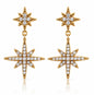 Céleste | Boucles d’oreilles étoiles scintillantes en acier inoxydable