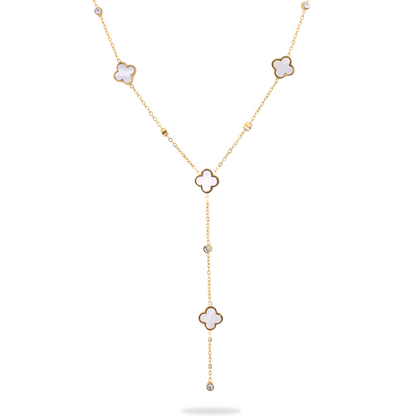 COLLIER Y Sarah nacré doré