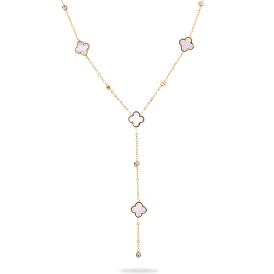 COLLIER Y Sarah nacré doré