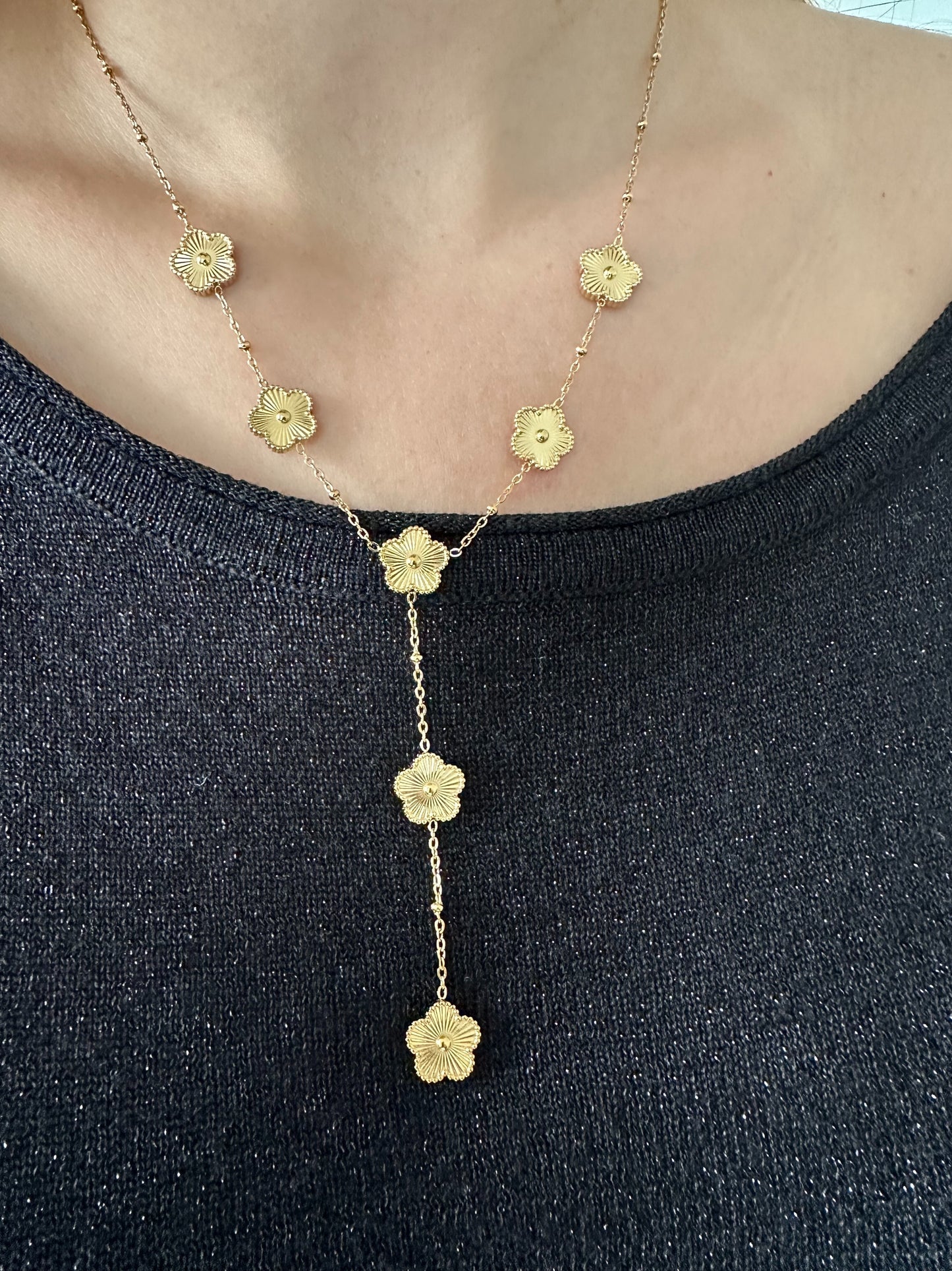 Collier Y ALICE doré