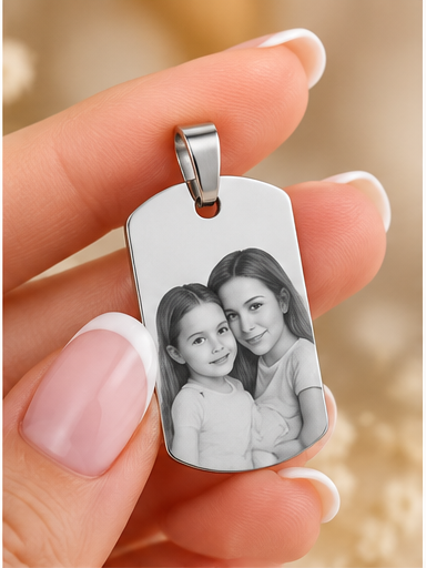 Pendentif personnalisé – Gravure photo