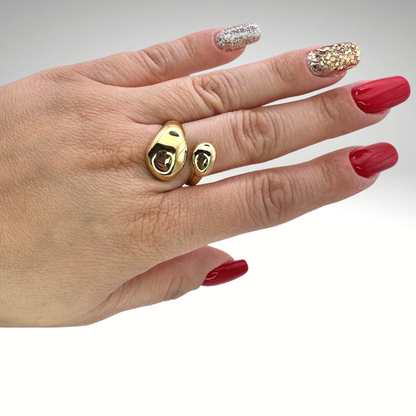 BAGUE AJUSTABLE GOUTE doré