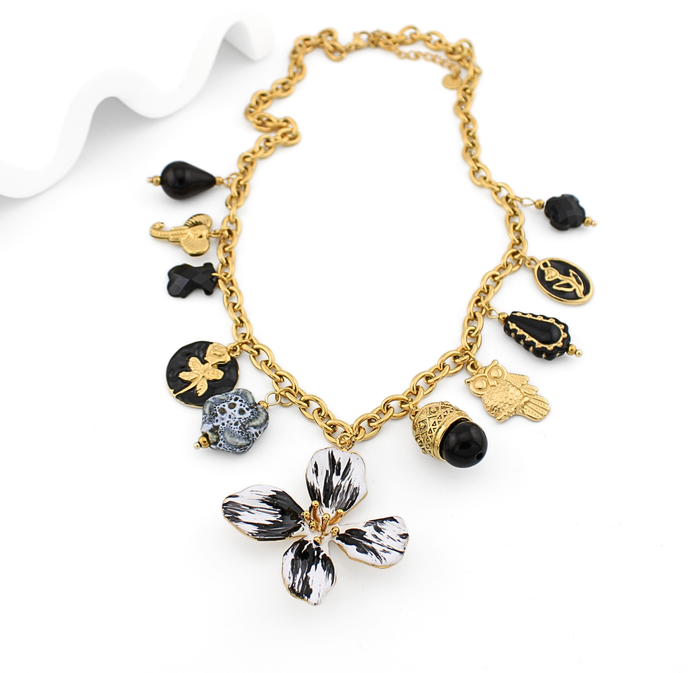 Collier charmes Isadora doré