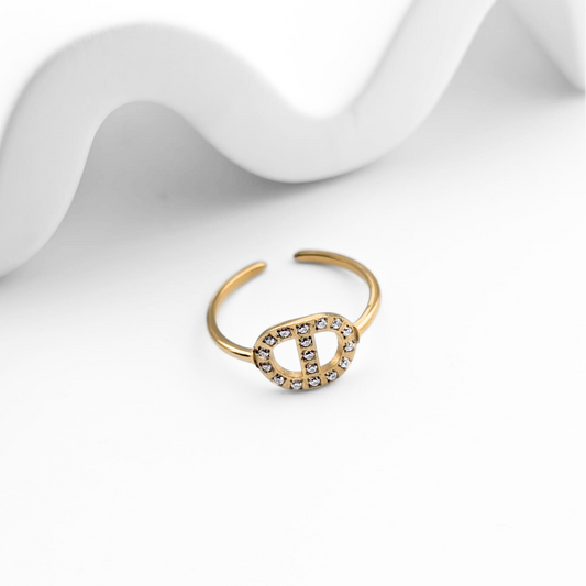 BAGUE MIA mini charm AJUSTABLE doré